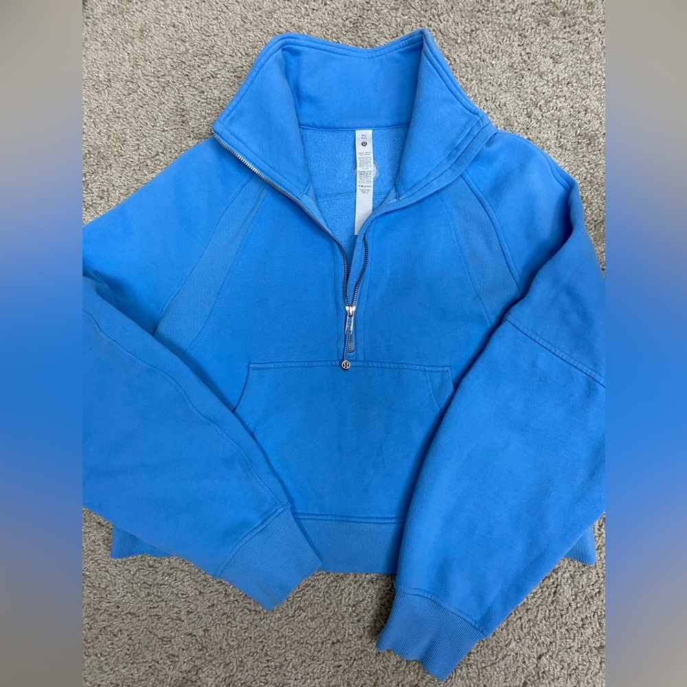 Lululemon scuba funnel neck aero blue
